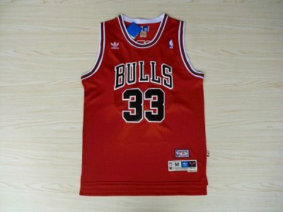 Maillot De Basket Chicago Bulls Scottie Pippen 33 Eyed Engrener Fan Version Rouge